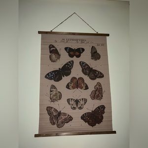 Butterfly Vintage wood/cloth wall decor